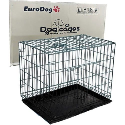 92X61.5X68.5 CM EURODOG KÖPEK KAFESİ SİYAH DÖVME TEK KAPILI
