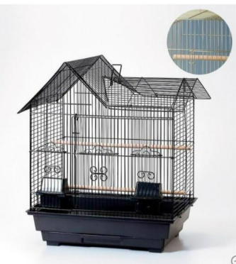 KAFES 1705-R PAPAĞAN SİYAH ÇİN EVİ 47X36X58