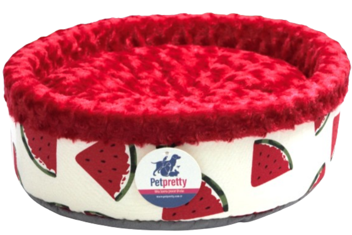 SPECİAL DESENLİ PELUŞ SİMİT YATAK KIRMIZI 50X50 CM