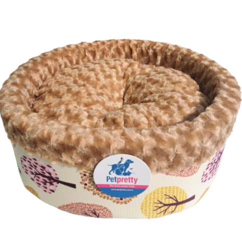 SPECİAL DESENLİ PELUŞ SİMİT YATAK AÇIK KAHVE 50X50 CM