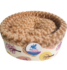 SPECİAL DESENLİ PELUŞ SİMİT YATAK AÇIK KAHVE 50X50 CM