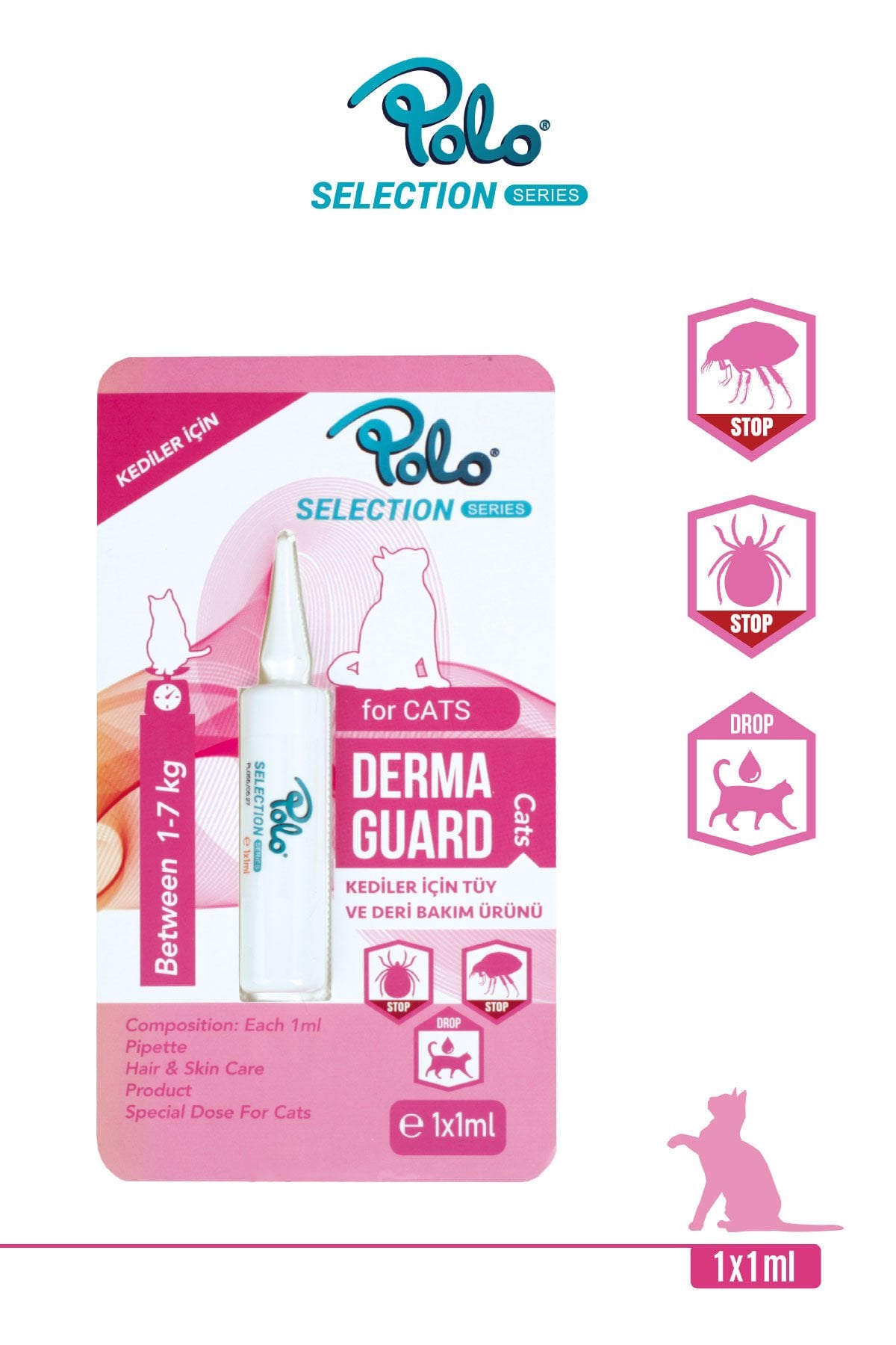 POLO KEDİ TÜY DERİ BAKIM ÜRÜNÜ 1ML (KOLİ İÇİ 12 ADETTİR. )