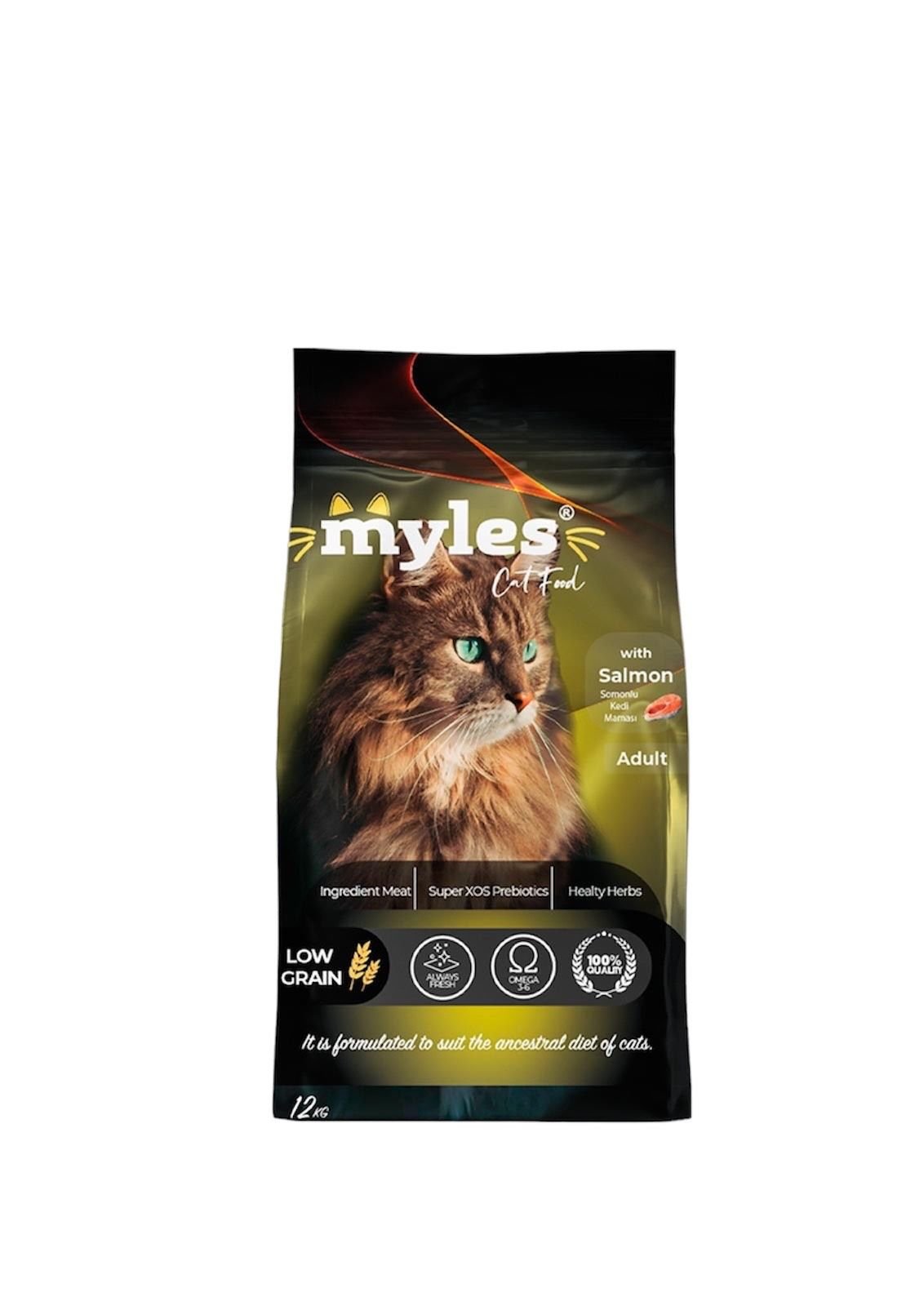 MYLES SOMONLU YETİŞKİN KEDİ MAMASI 12 KG