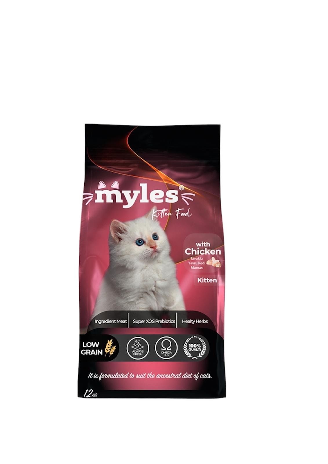 MYLES TAVUKLU YAVRU KEDİ MAMASI 12 KG