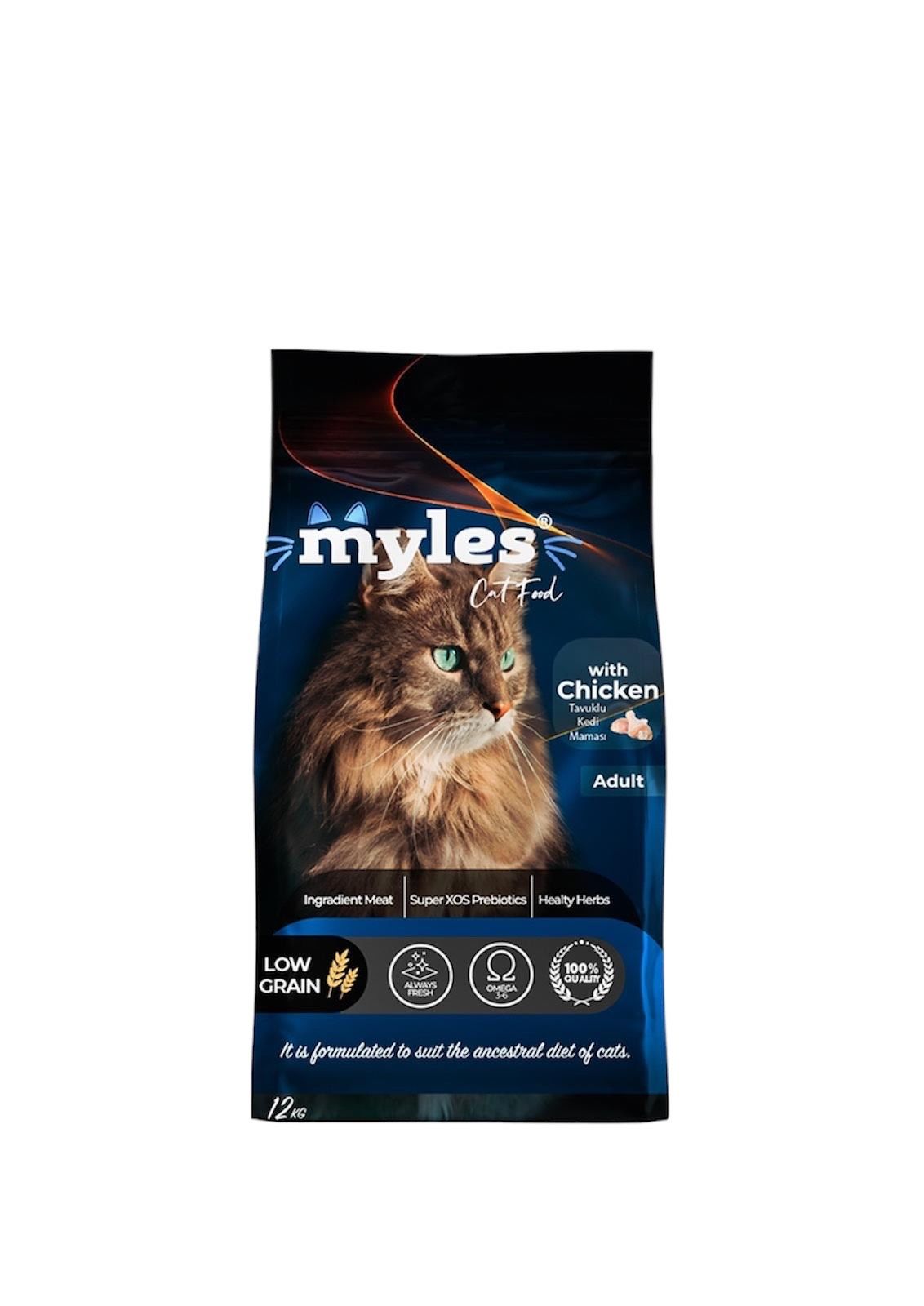 MYLES TAVUK ETLİ YETİŞKİN KEDİ MAMASI 12 KG
