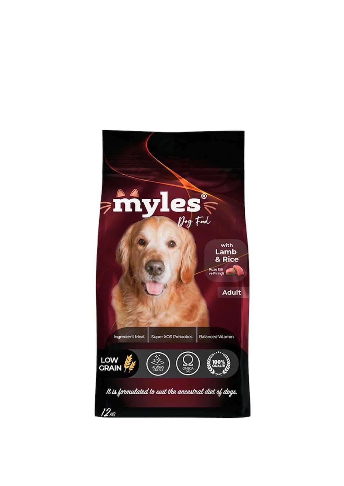 MYLES KUZU ETLİ KÖPEK MAMASI 12 KG
